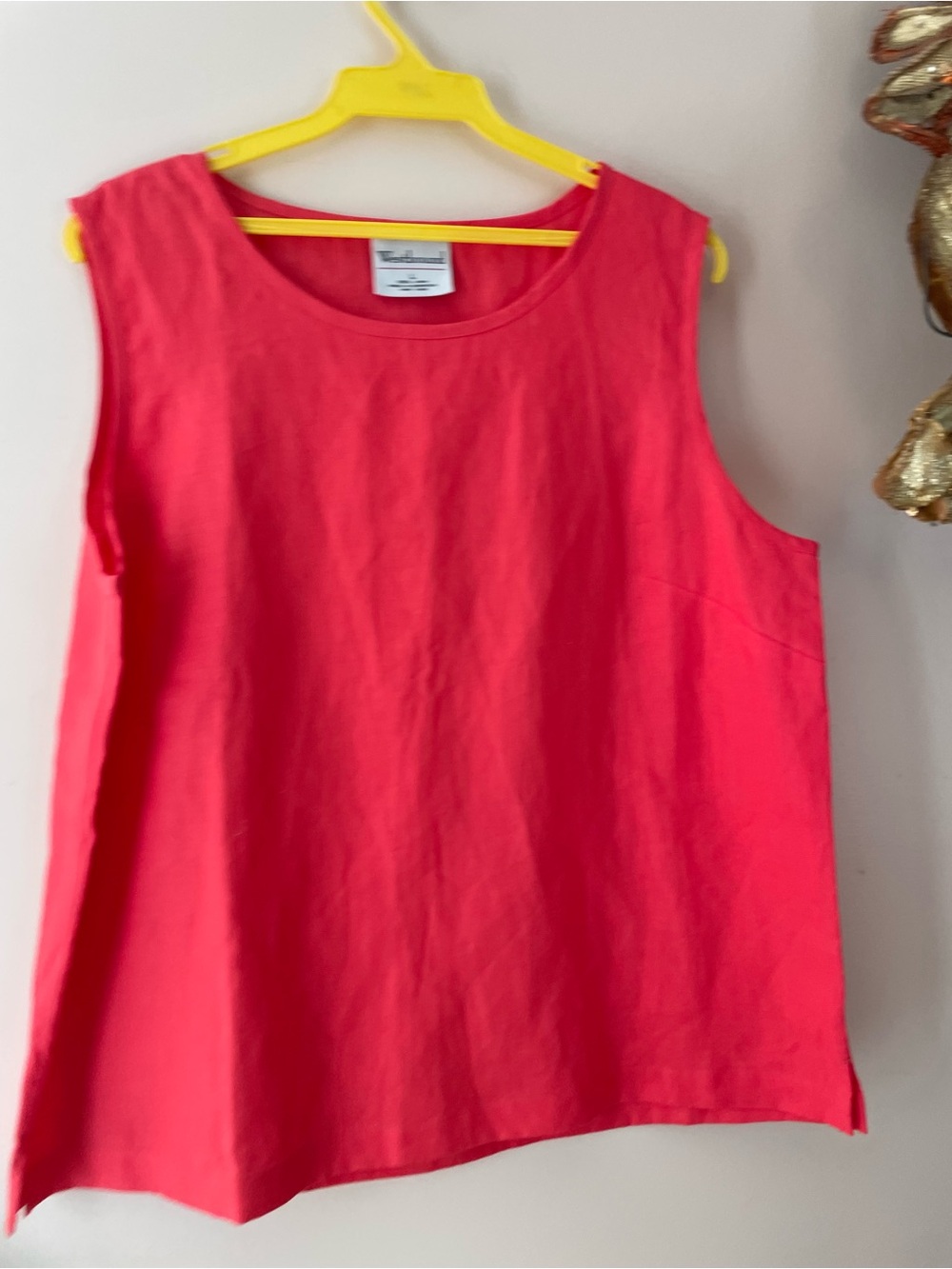 Westbound Coral Pink Linen Tank Top